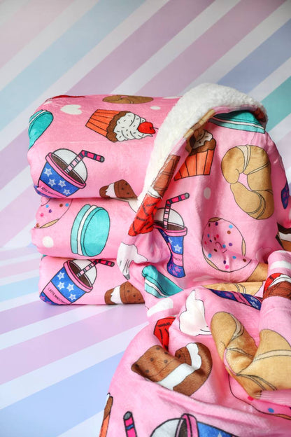 Manta Dulces Deseos. Abrigaros al calor del precioso diseño de nuestra manta más rosita.