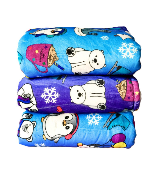 Penguin Friends Blanket. Keep warm in the beautiful and fun Polar World 