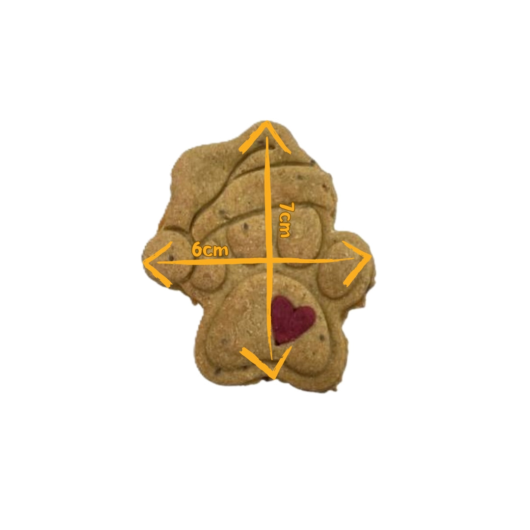 Petgalleta Huellita Navideña 7cm x 6cm