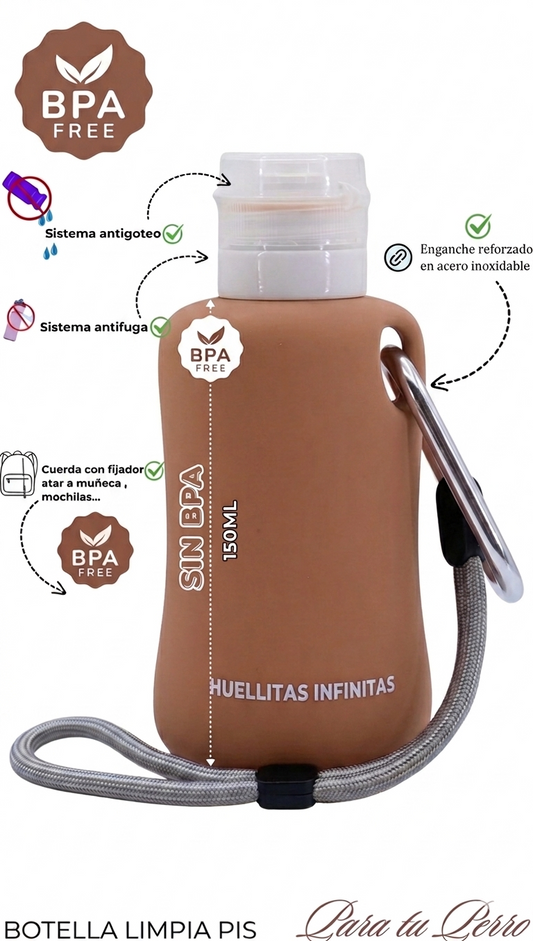 ¡NUEVA! Botella limpia pipís perros Tierra