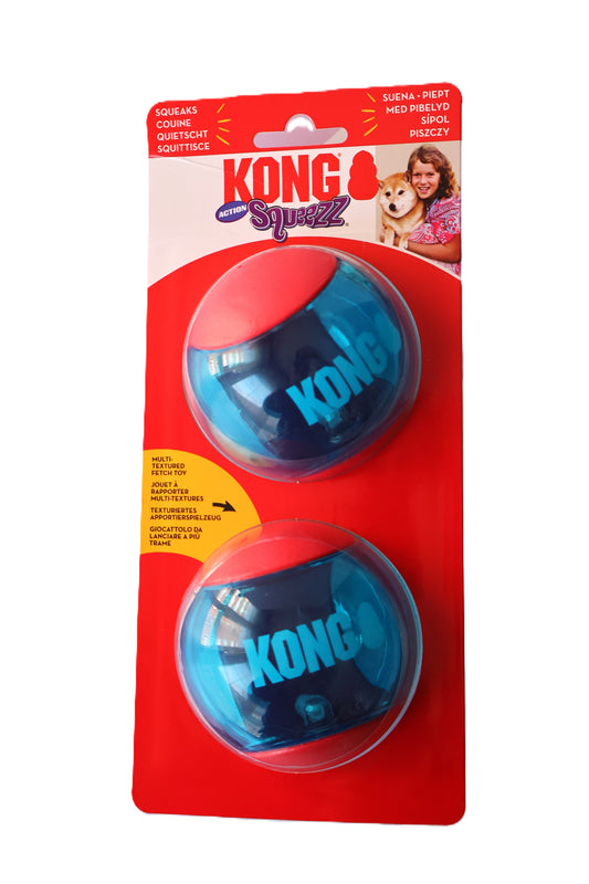 PACK Two KONG Balls Size L. Strong Resistance and Durability. KONG Guarantee