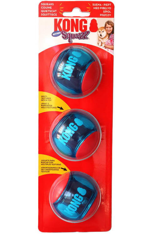 PACK Tres Pelotas KONG Talla M. Fuerte resistencia y durabilidad. Garantía KONG.