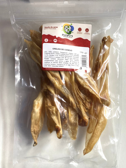 OREJAS DE CONEJO. Peso: 100 GRMS.