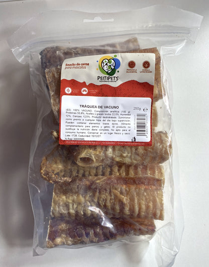 TRAQUEA DE VACUNO Peso: 250 GRMS.