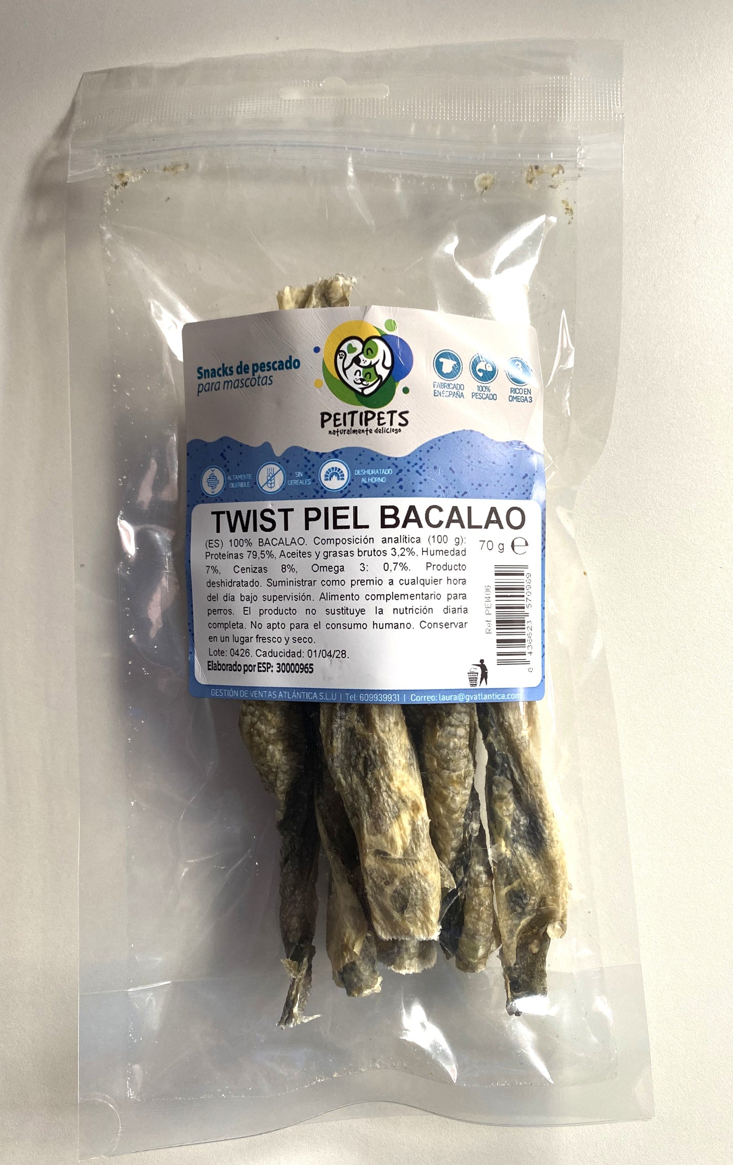 TWIST PIEL DE BACALAO Peso: 70GRMS