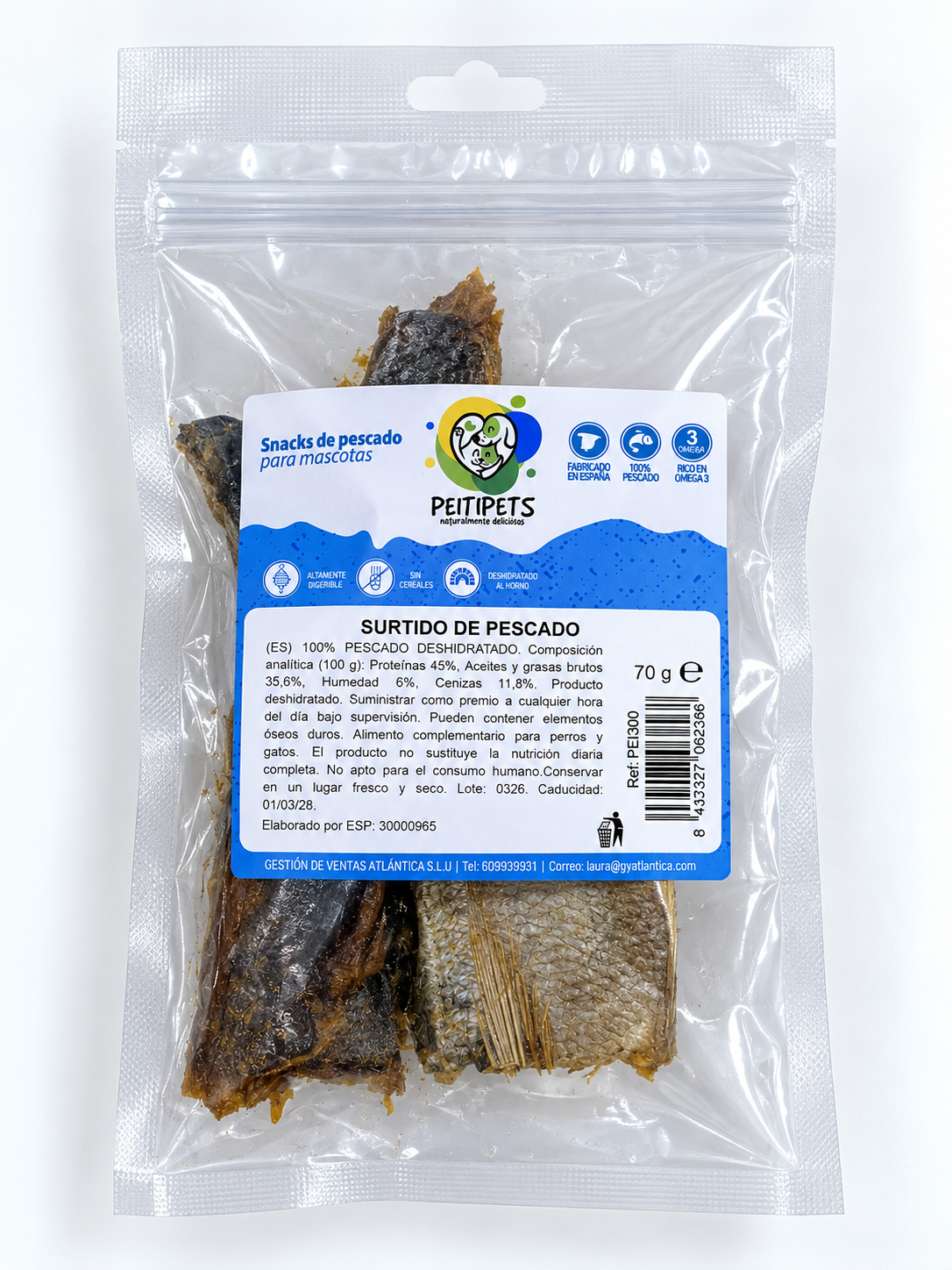 SURTIDO DE PESCADO Peso: 70 GRMS. (Fish Bites)