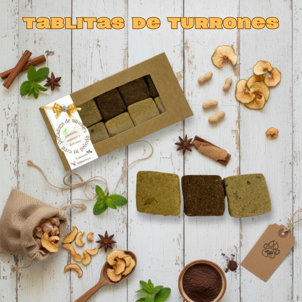 Paquete Con 20 Porciones de Turrón 100% Naturales de Reposteria Canina y Felina Profesional