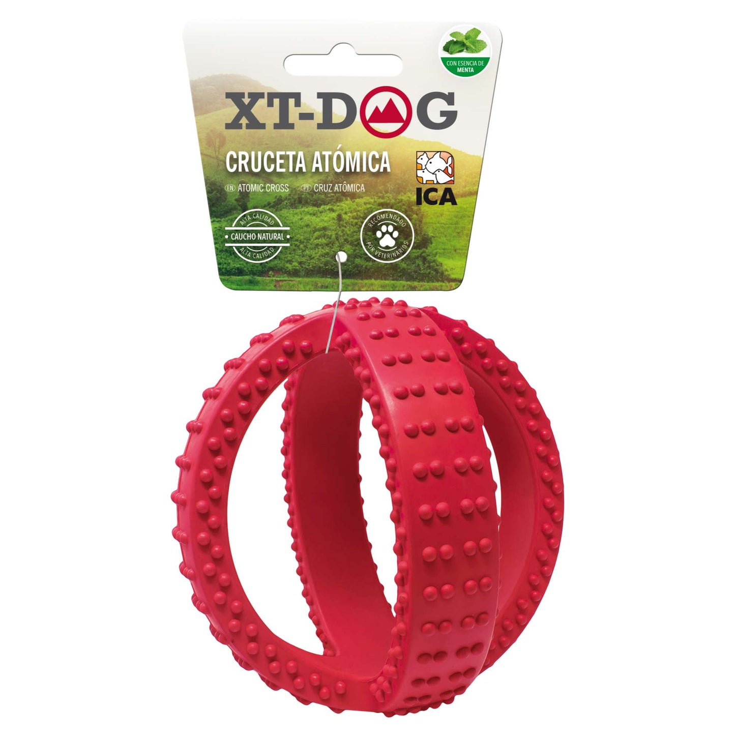 Roller Brutus toy with rubber puller for dogs with very strong jaws
