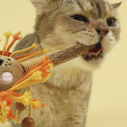 Juguete para gatos. Juguete leoncito eco line para gatos con silvervine de GiGWI – CATCH & SCRATCH con silvervine GiGwi